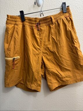 Men's REI  Mustard Yellow Drawstring Utility Shorts
